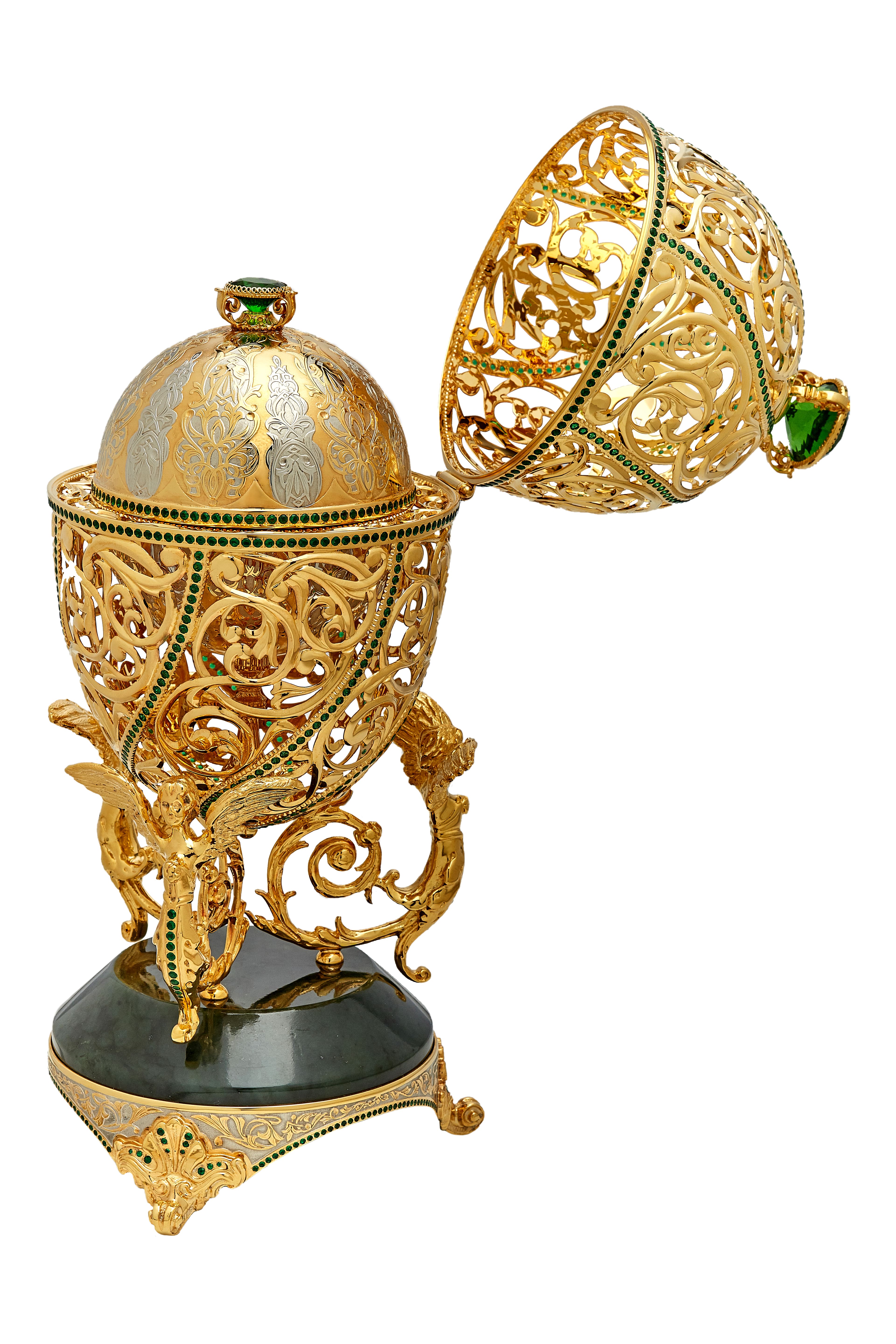 Шкатулка-яйцо "Ангелы"