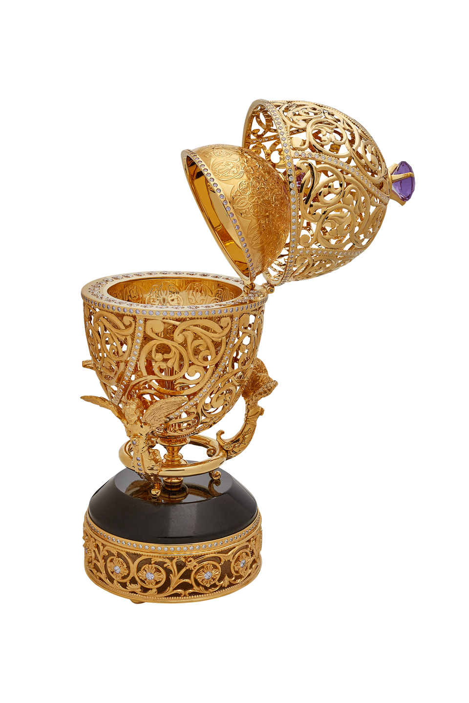 Шкатулка-яйцо "Ангелы" 2