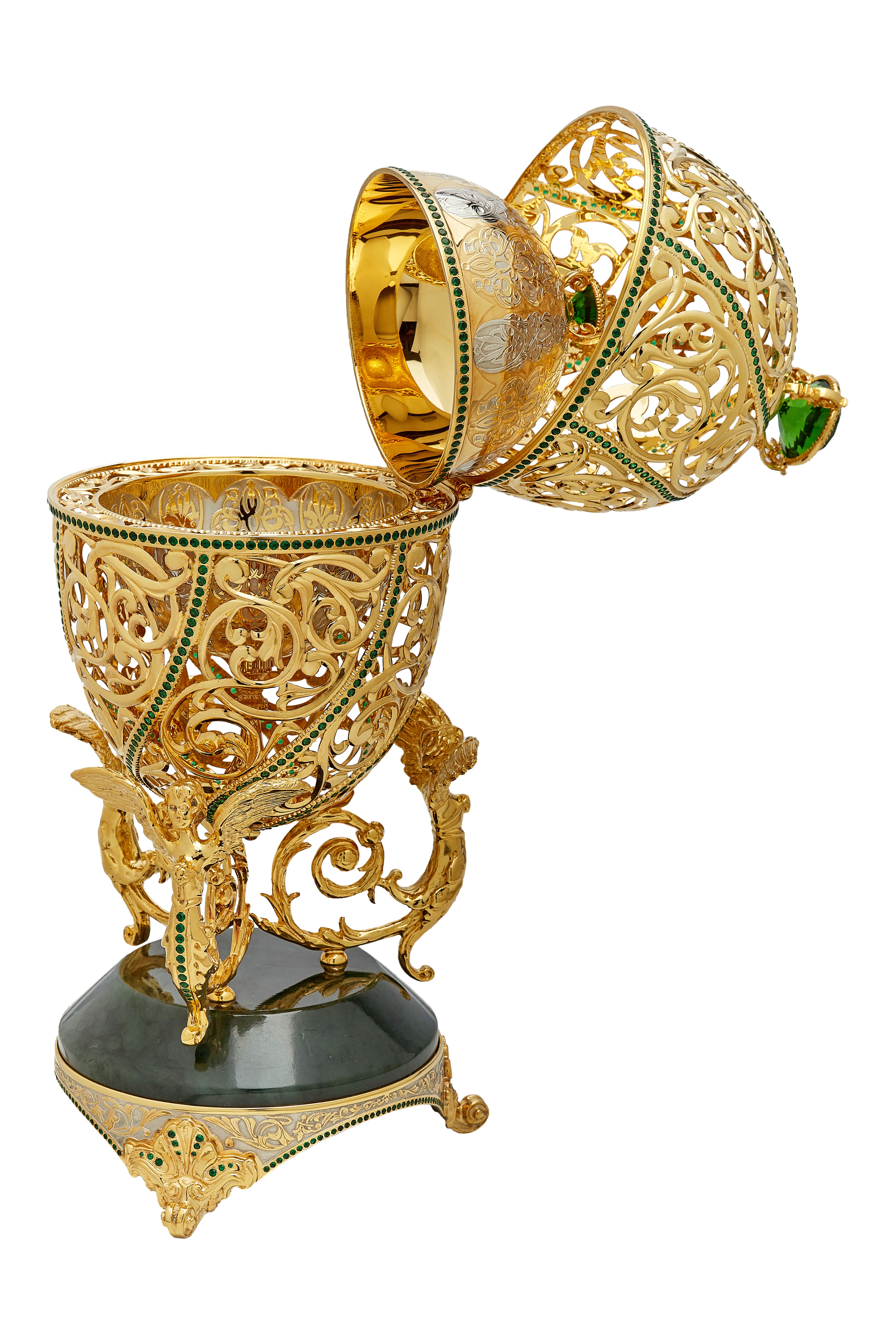 Шкатулка-яйцо "Ангелы"