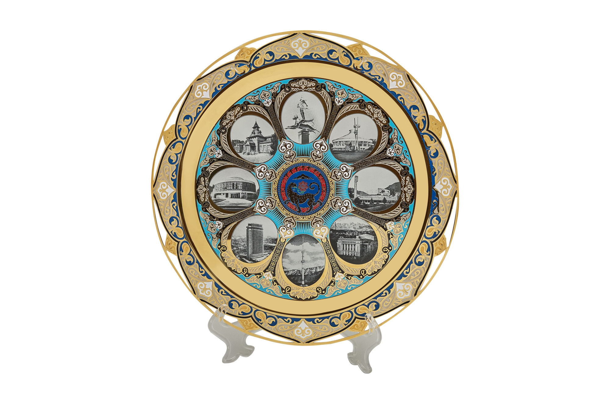 Тарель "Достопримечательности Алматы"